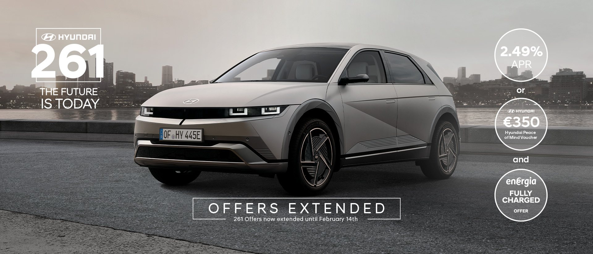 The Hyundai Ioniq 5 parked.